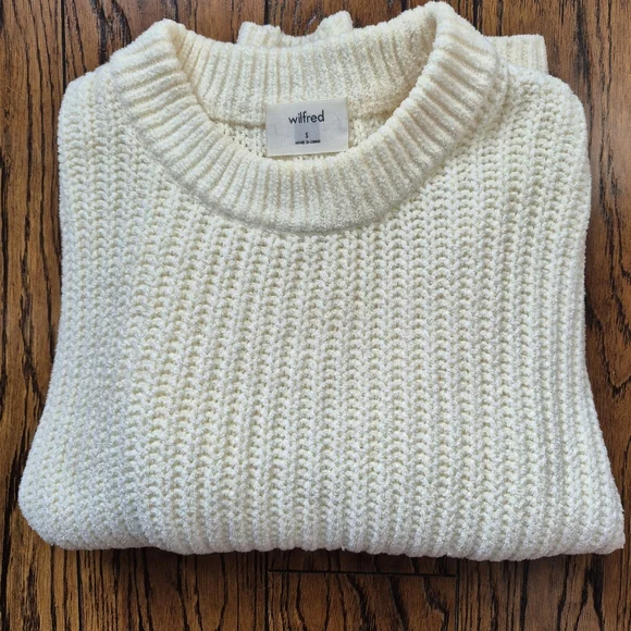 Aritzia Knit Sweater Small White / Cream New - Picture 4 of 7